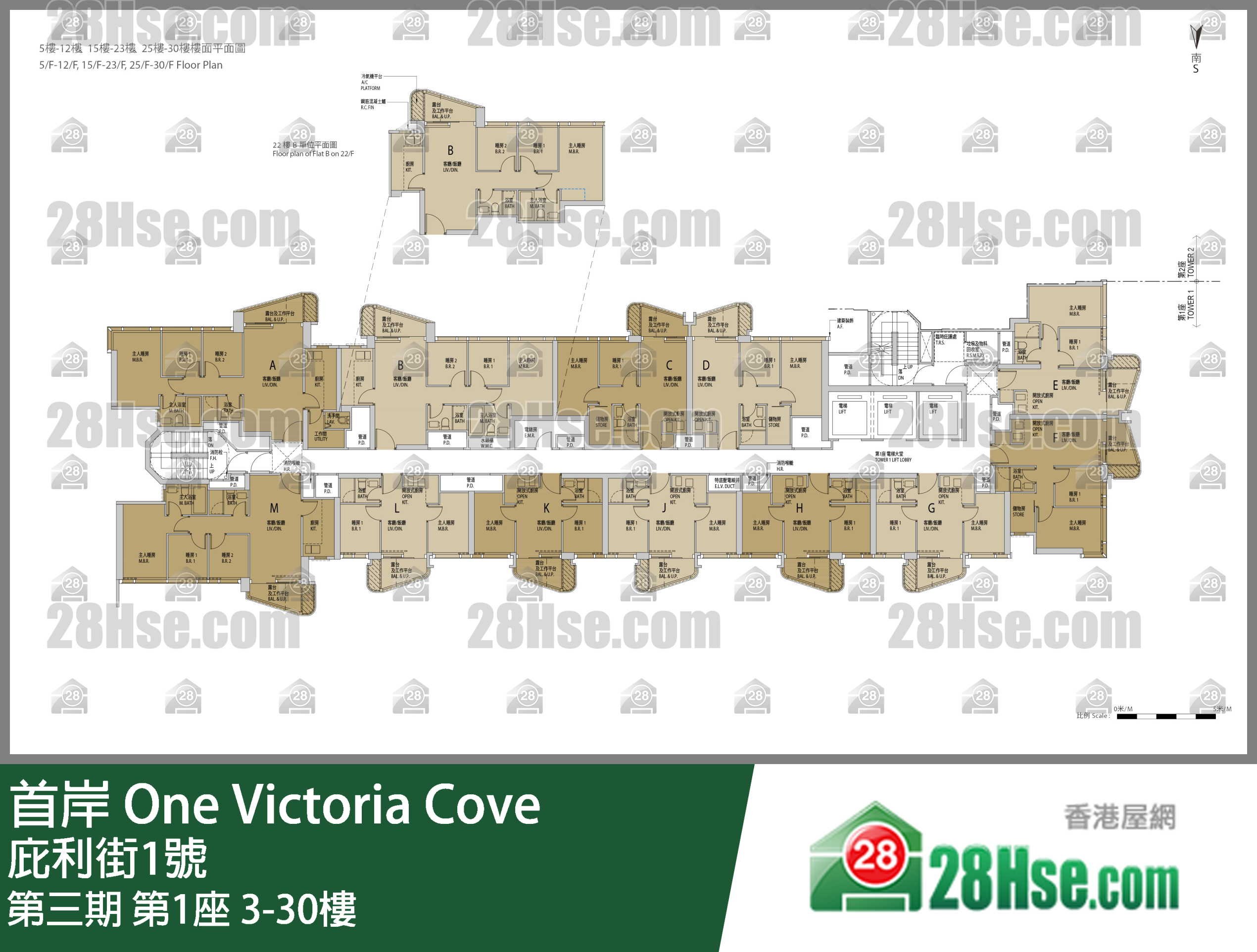 第三期 第1座 3-30樓 平面圖