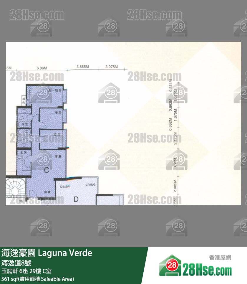 海逸豪園 玉庭軒6座29樓 C室 平面圖