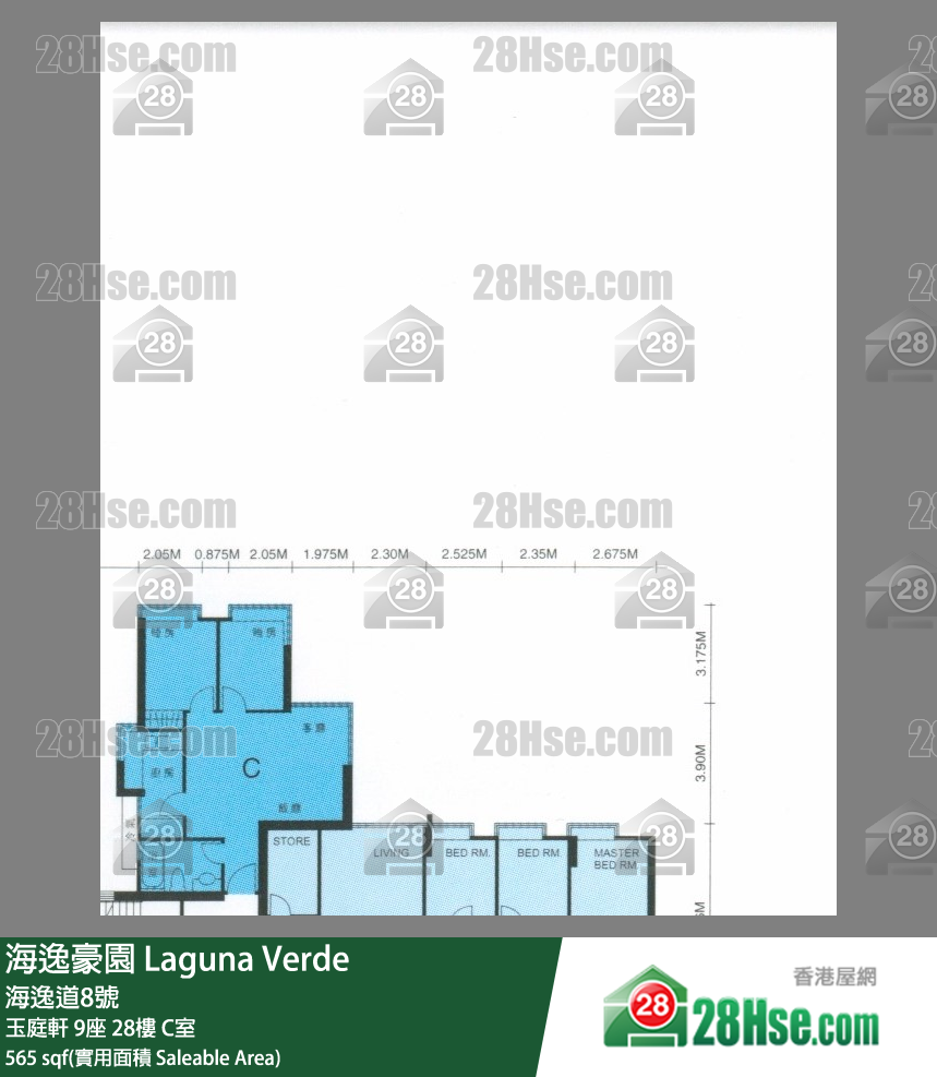 海逸豪園 玉庭軒9座28樓 C室 平面圖
