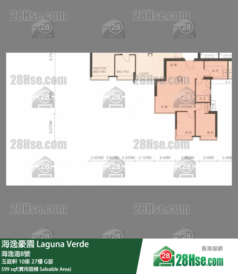 海逸豪园 玉庭轩 10座 27楼 G室 平面图