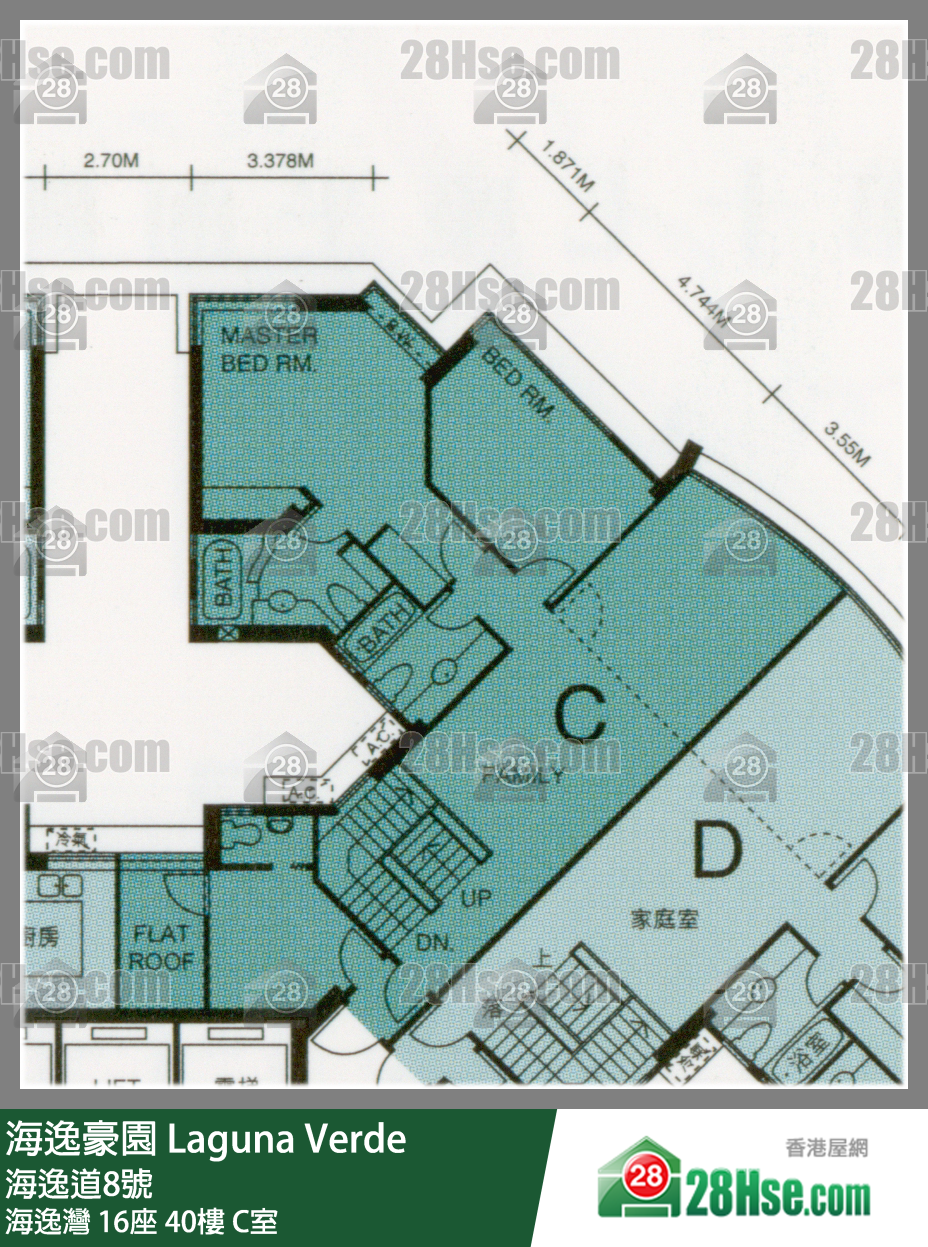 海逸豪園 海逸灣16座40樓 C室 平面圖