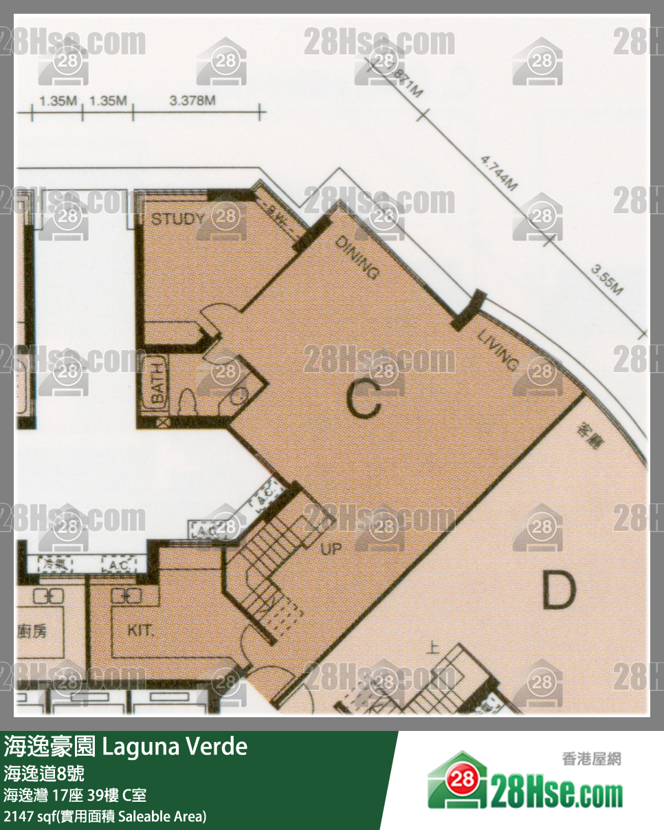 海逸豪園 海逸灣17座39樓 C室 平面圖
