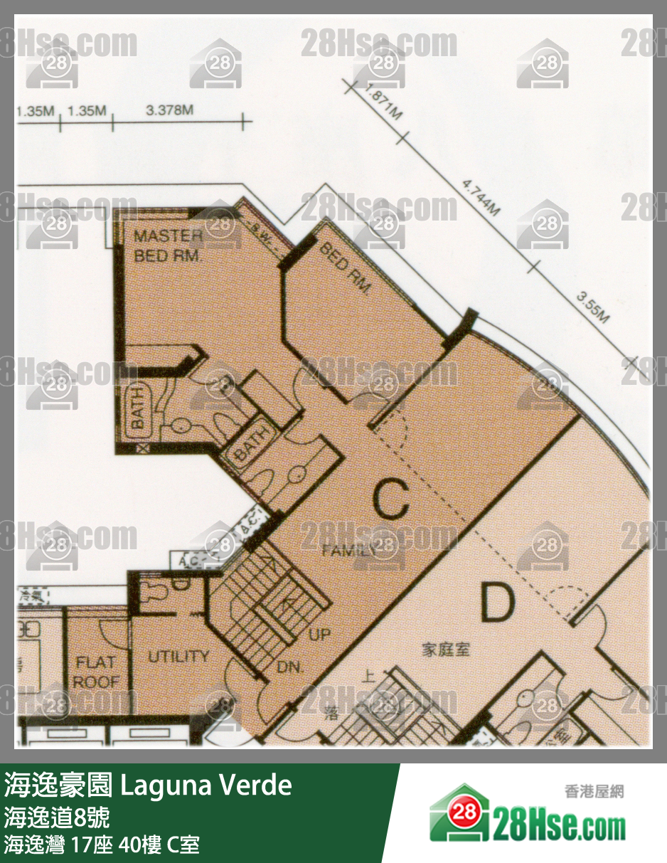 海逸豪園 海逸灣17座40樓 C室 平面圖