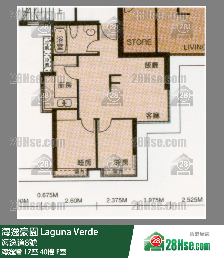 海逸豪園 海逸灣 17座 40樓 F室 平面圖
