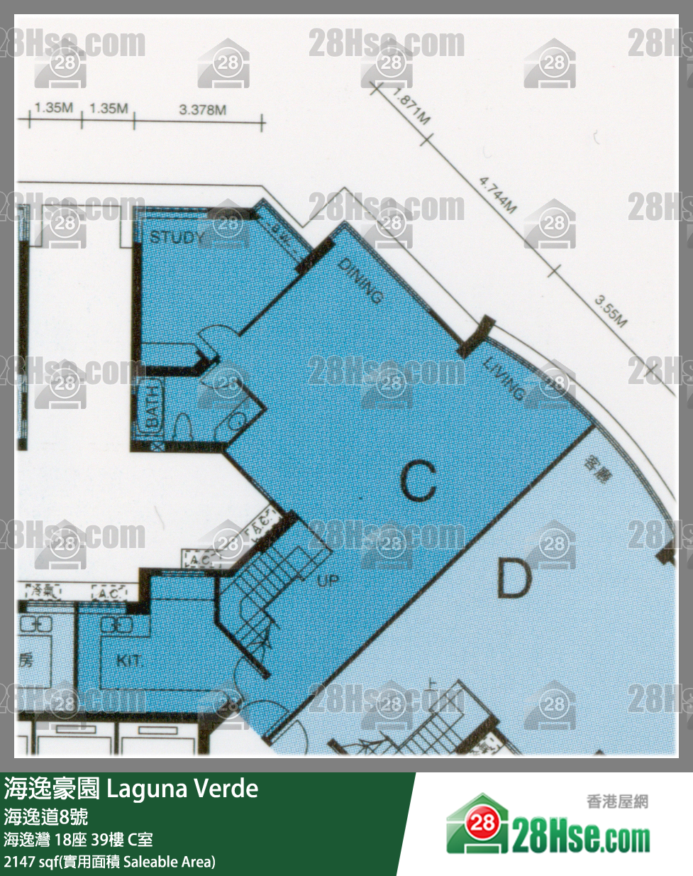 海逸豪園 海逸灣18座39樓 C室 平面圖
