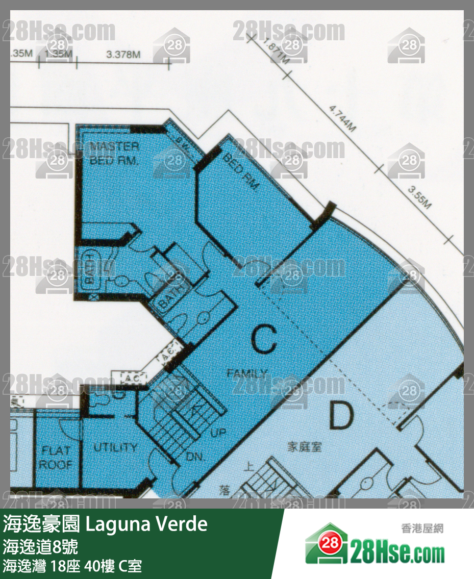海逸豪園 海逸灣18座40樓 C室 平面圖