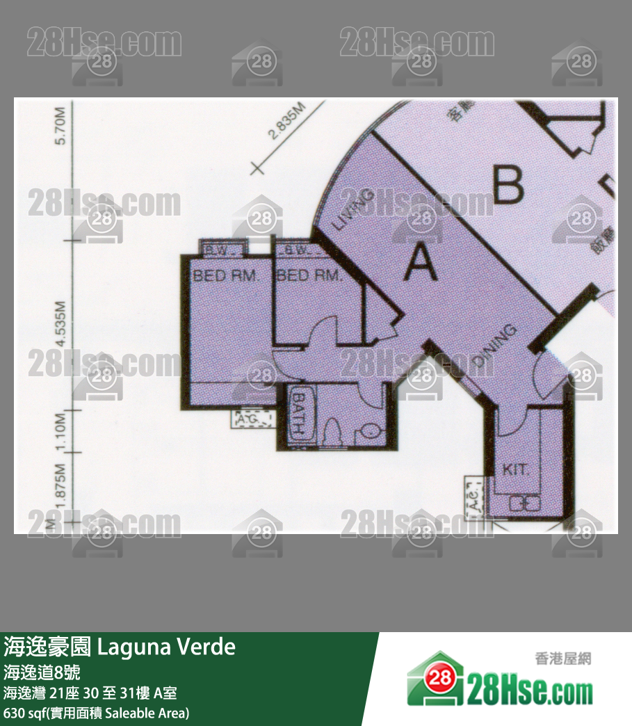 海逸豪園 海逸灣21座31樓 A室 平面圖