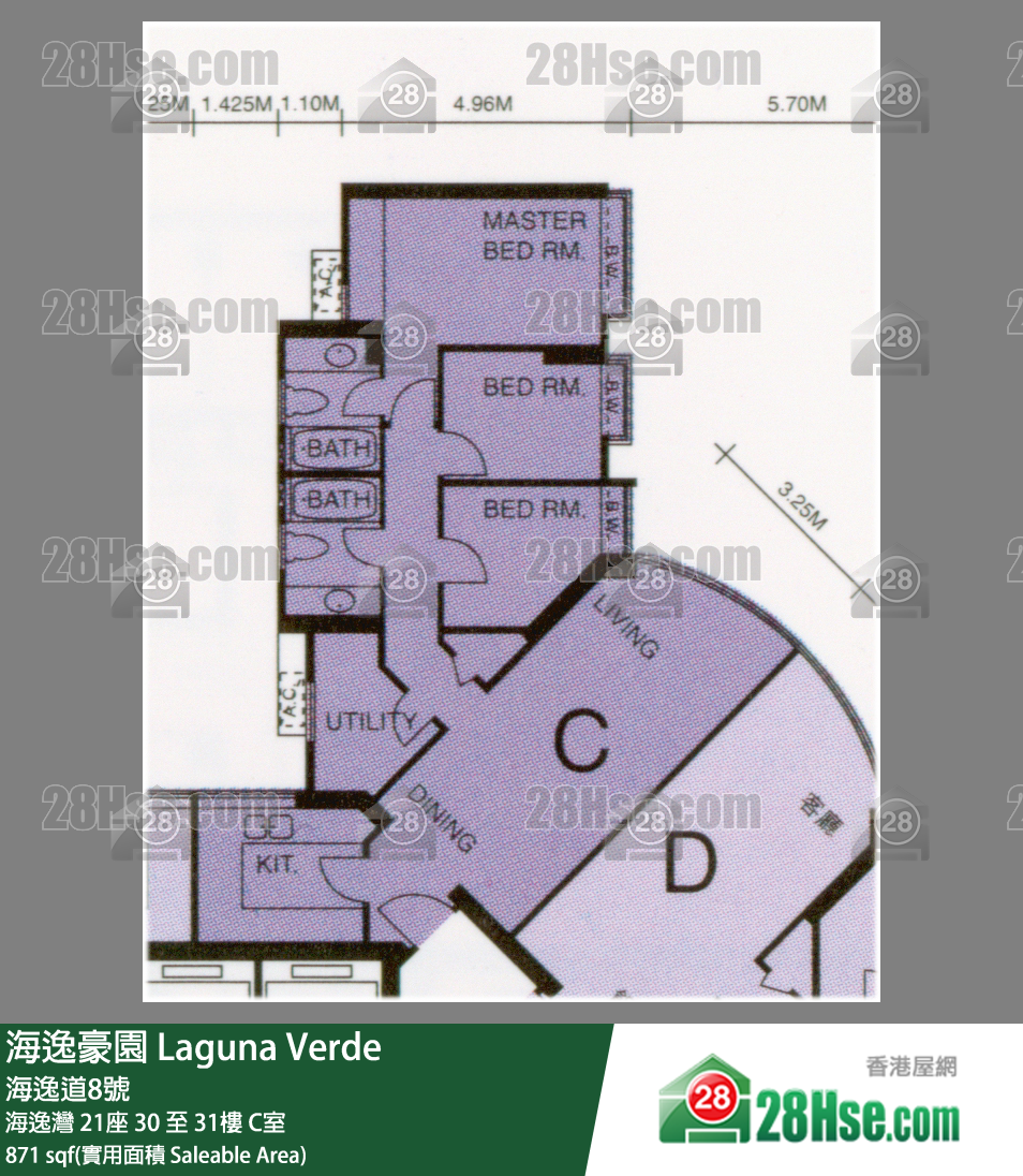 海逸豪園 海逸灣21座31樓 C室 平面圖