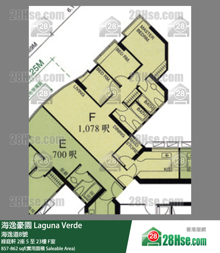 海逸豪園 綠庭軒2座10樓 F室 平面圖
