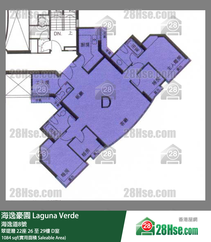海逸豪園 翠堤灣22座26樓 D室 平面圖