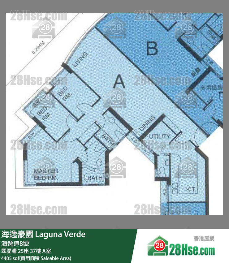 海逸豪園 翠堤灣25座37樓 A室 平面圖