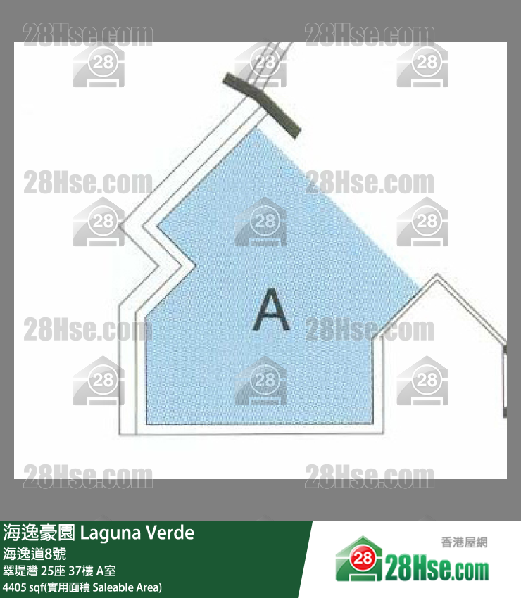 海逸豪園 翠堤灣25座37樓 A室 平面圖