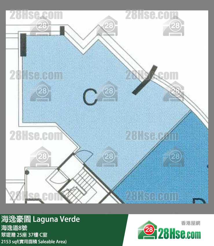 海逸豪園 翠堤灣25座37樓 C室 平面圖