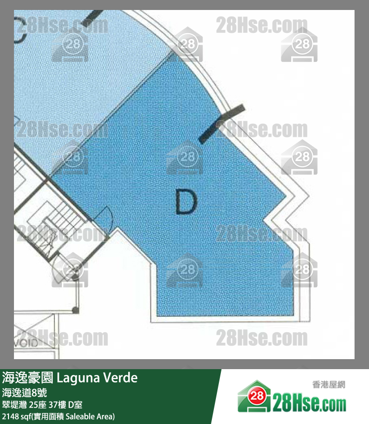 海逸豪園 翠堤灣25座37樓 D室 平面圖