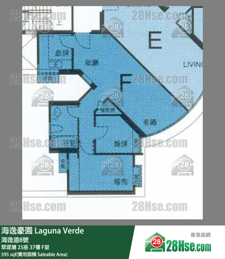 海逸豪園 翠堤灣25座37樓 F室 平面圖
