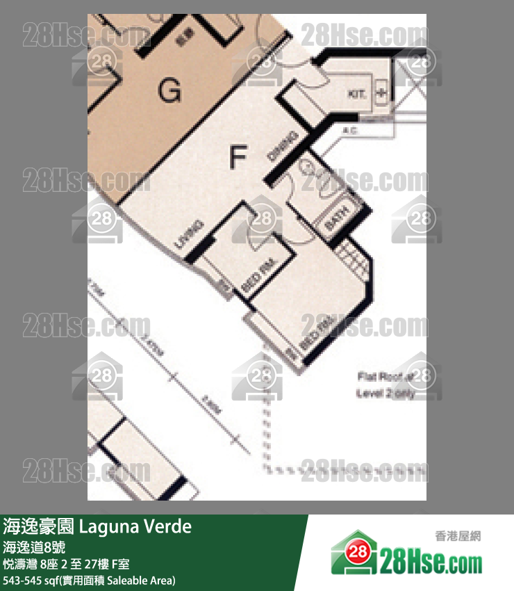 海逸豪園 悅濤灣 8座 17樓 F室 平面圖