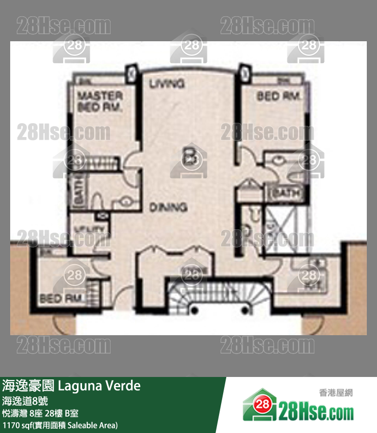 海逸豪園 悅濤灣8座28樓 B室 平面圖