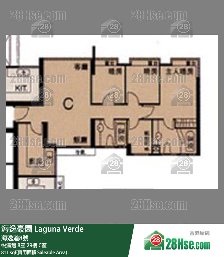 海逸豪園 悅濤灣8座29樓 C室 平面圖