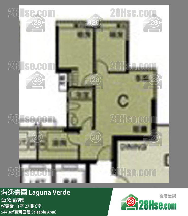 海逸豪園 悅濤灣11座27樓 C室 平面圖