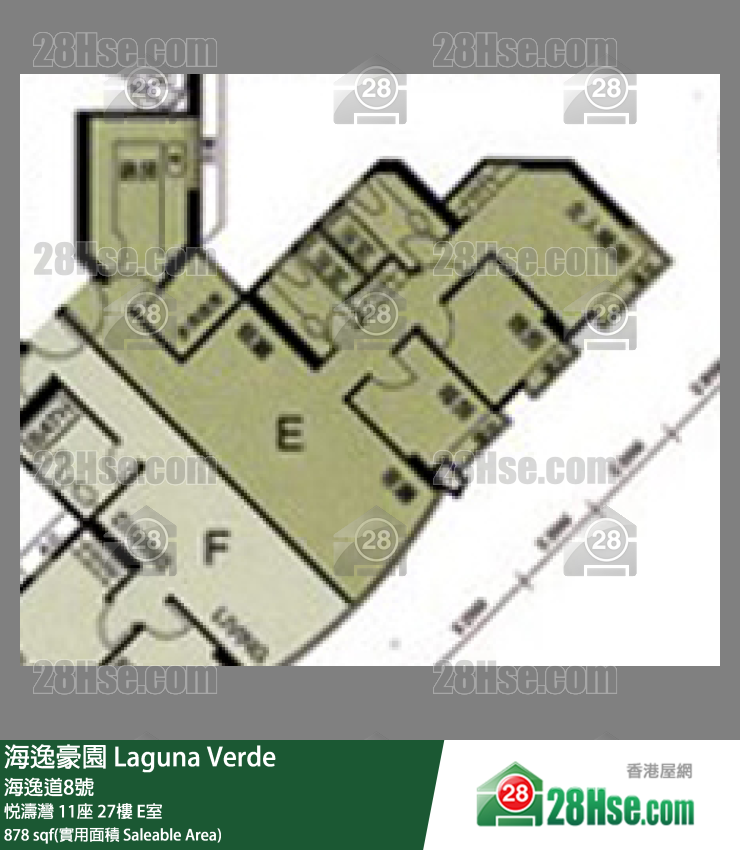 海逸豪園 悅濤灣 11座 27樓 E室 平面圖