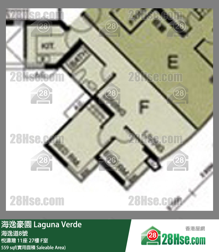 海逸豪園 悅濤灣11座27樓 F室 平面圖