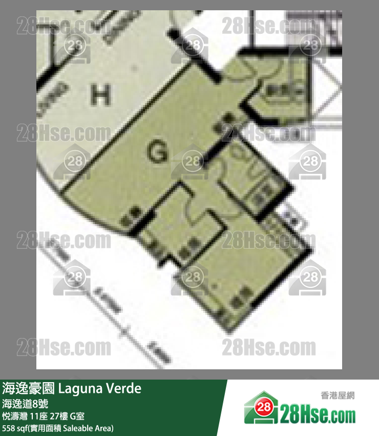 海逸豪園 悅濤灣11座27樓 G室 平面圖