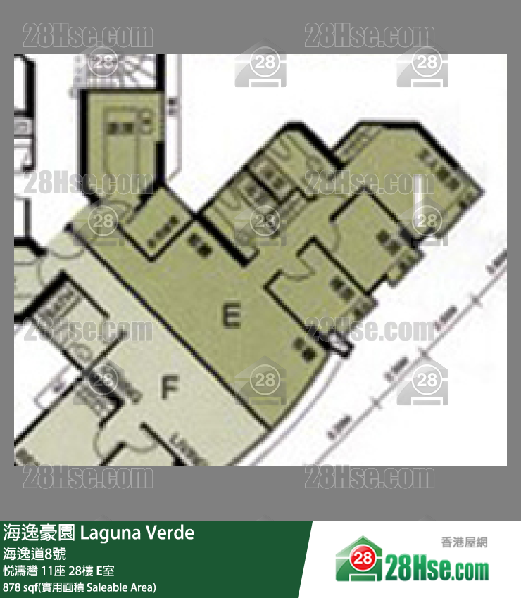 海逸豪園 悅濤灣11座28樓 E室 平面圖