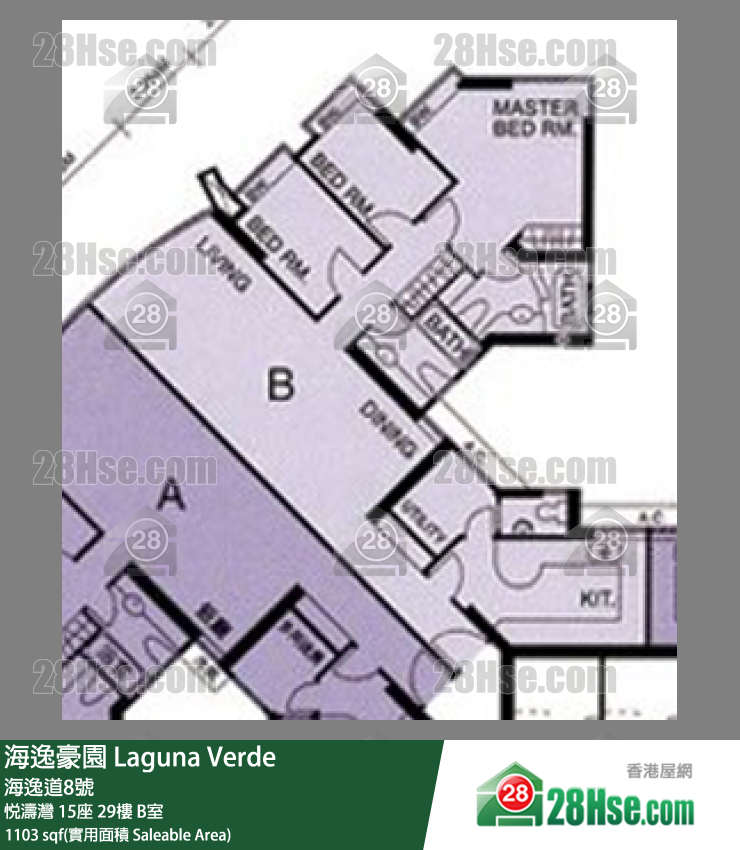 海逸豪園 悅濤灣15座29樓 B室 平面圖
