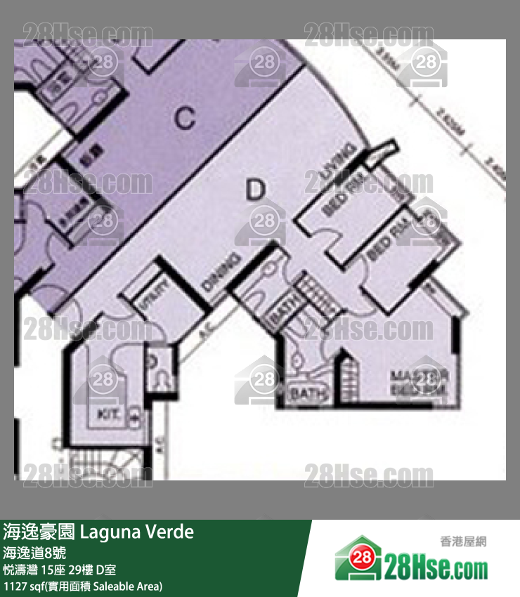 海逸豪園 悅濤灣15座29樓 D室 平面圖