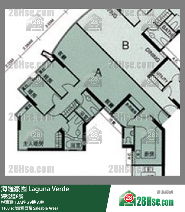 海逸豪園 悅濤灣12A座29樓 A室 平面圖