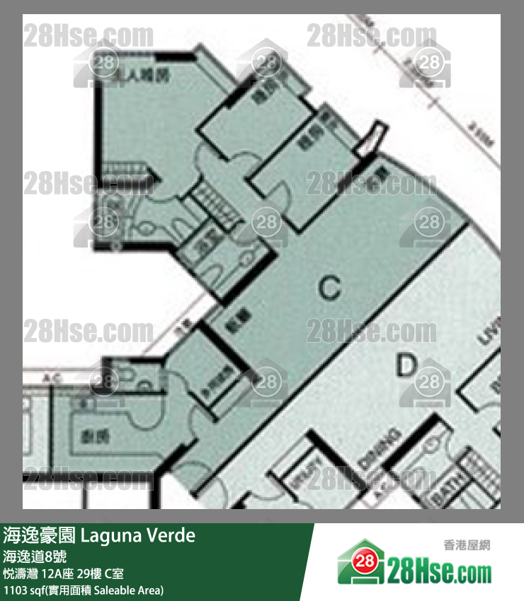 海逸豪園 悅濤灣12A座29樓 C室 平面圖
