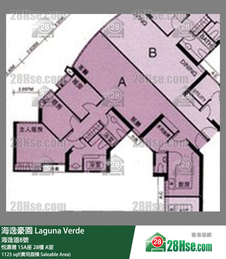 海逸豪園 悅濤灣15A座28樓 A室 平面圖