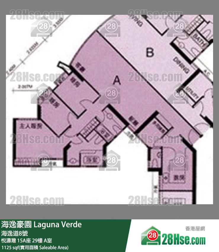 海逸豪園 悅濤灣15A座29樓 A室 平面圖