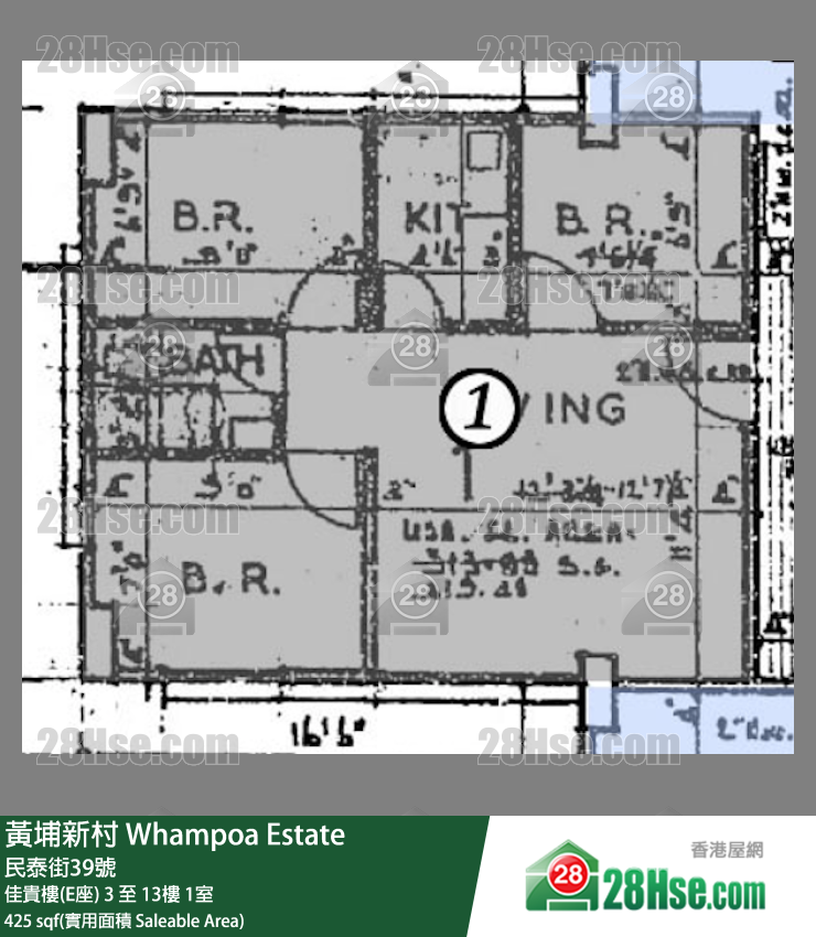 黄埔新村 单位平面图(由 28Hse 提供)