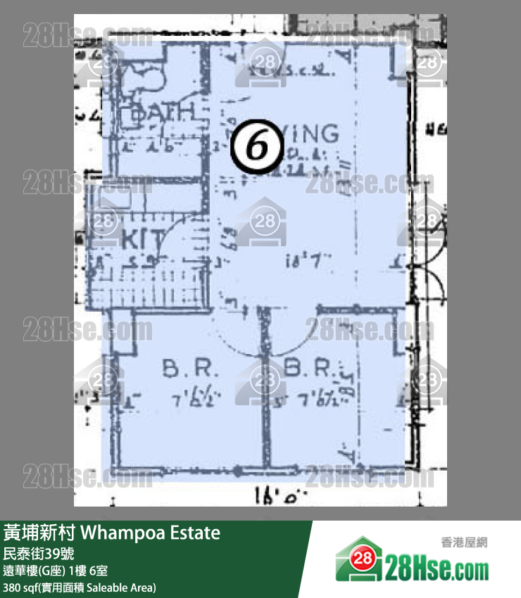 黄埔新村 远华楼(G座)1楼 6室 平面图