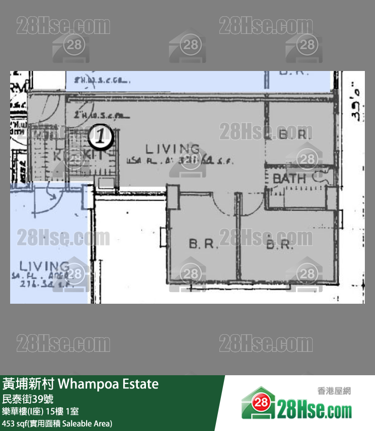 黃埔新村 樂華樓(I座)15樓 1室 平面圖