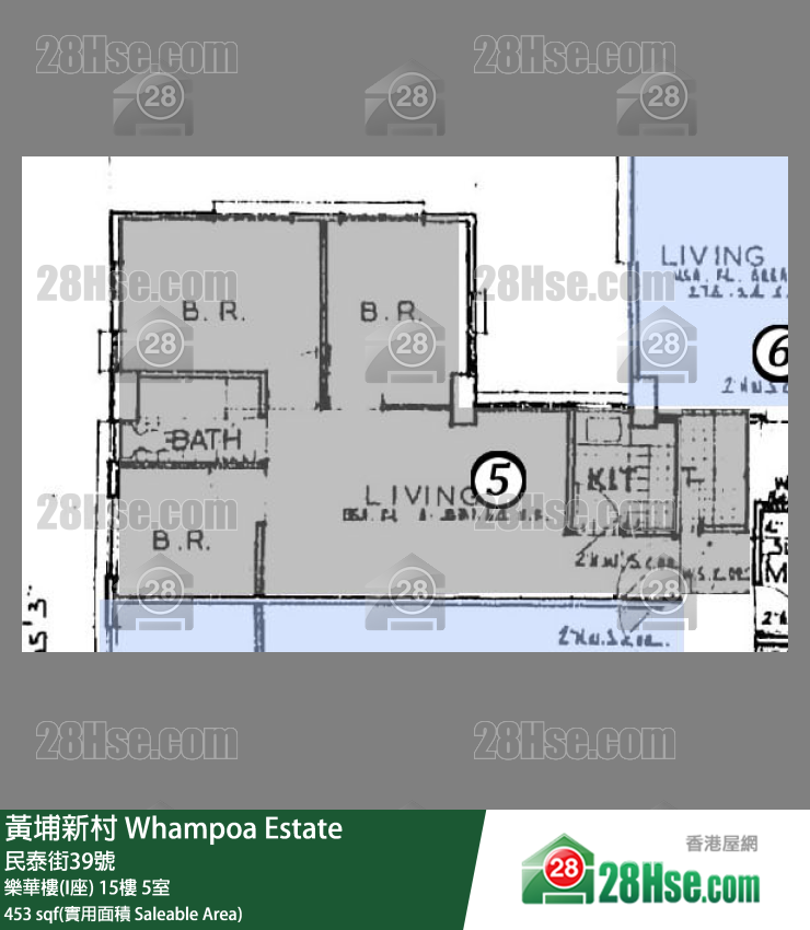 黃埔新村 樂華樓(I座)15樓 5室 平面圖