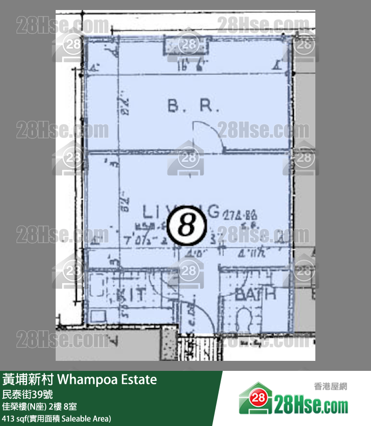 黄埔新村 佳荣楼(N座) 3楼 8室 平面图