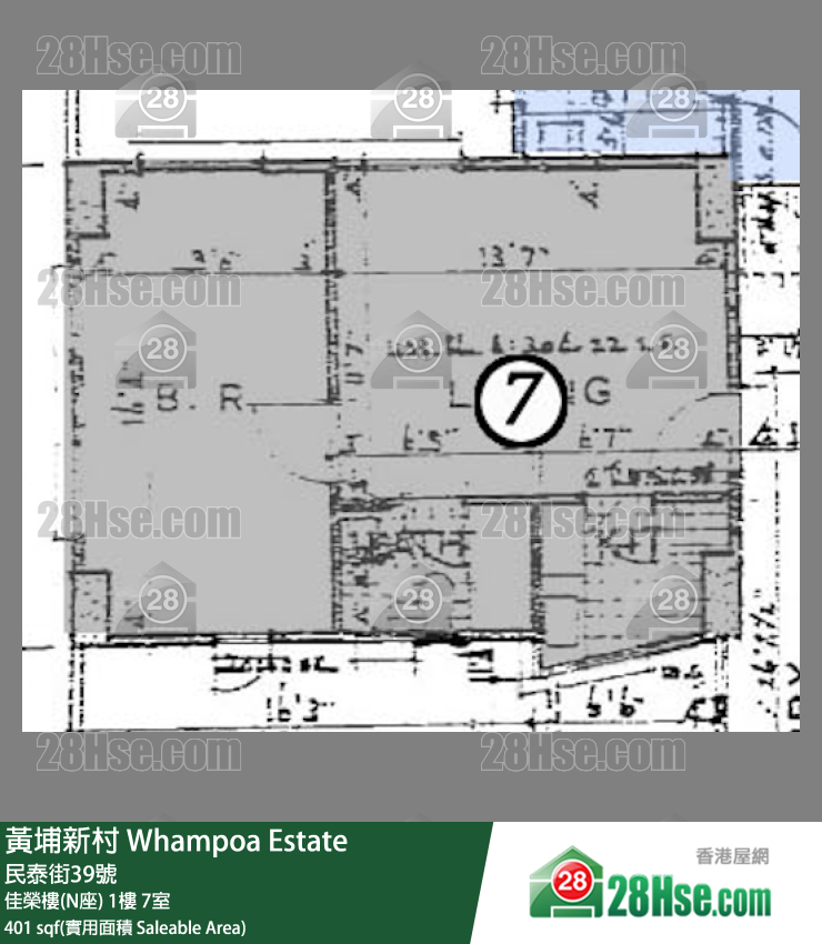 黄埔新村 佳荣楼(N座)1楼 7室 平面图