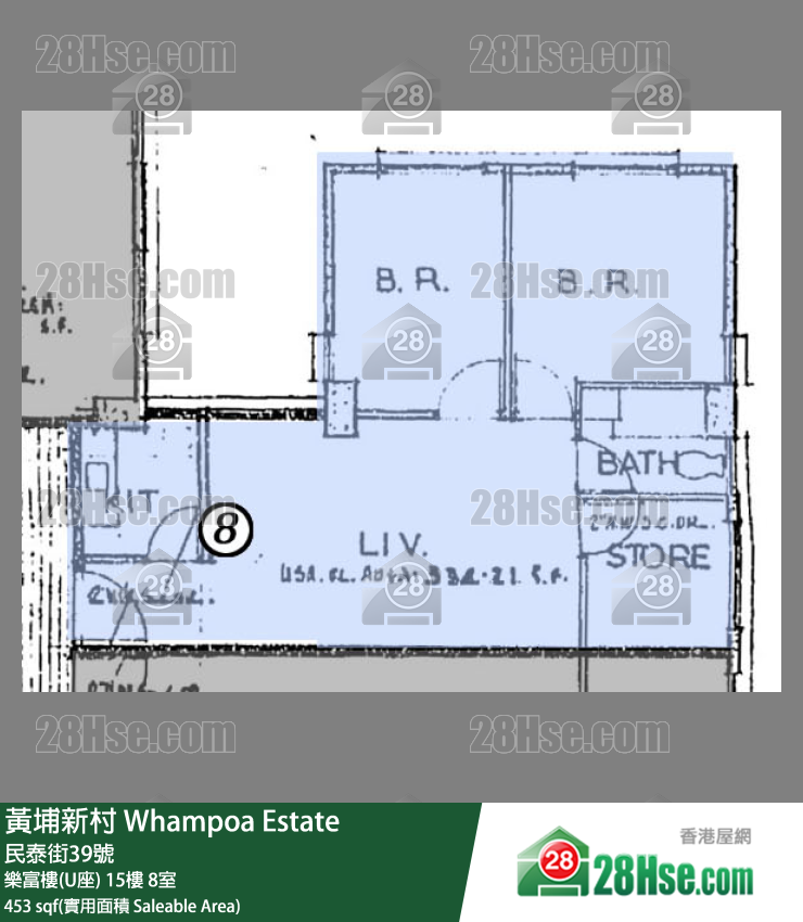 黃埔新村 樂富樓(U座)15樓 8室 平面圖