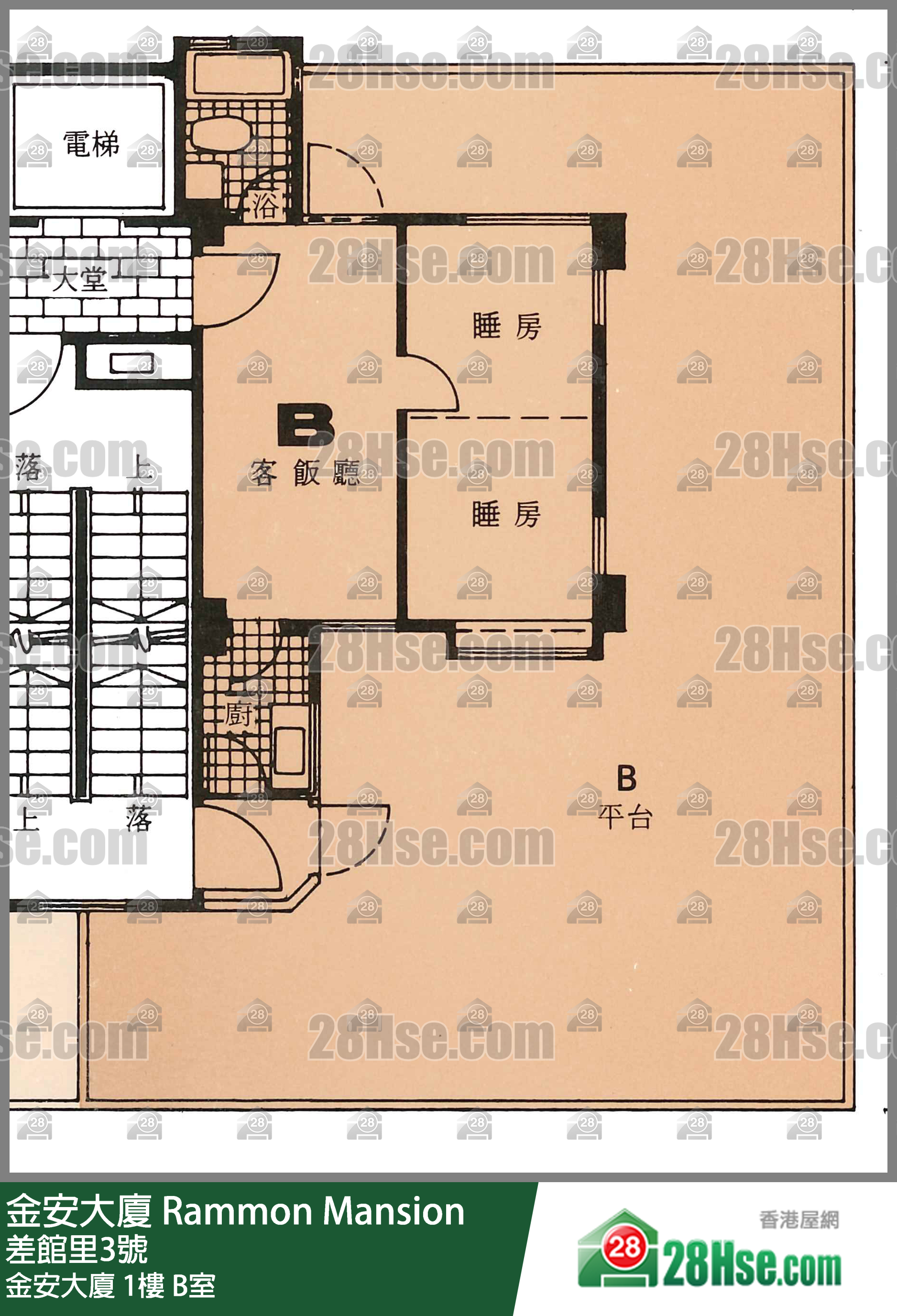 金安大厦 金安大厦1楼 B室 平面图
