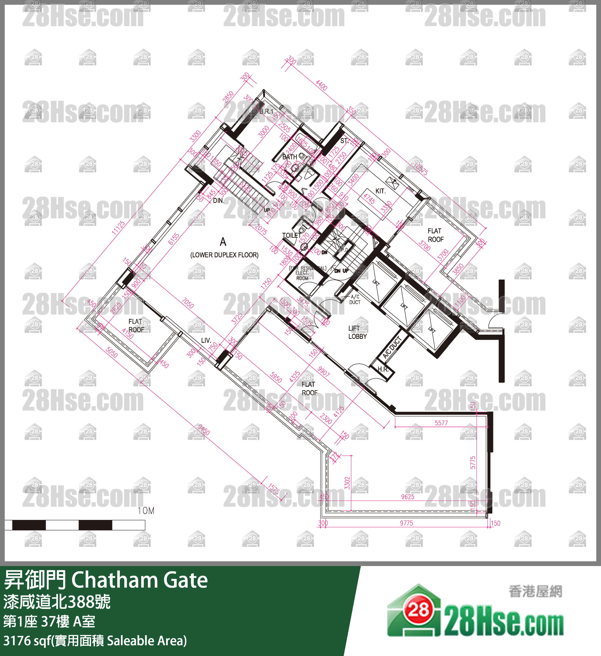 昇御門 第1座 37樓 A室 平面圖