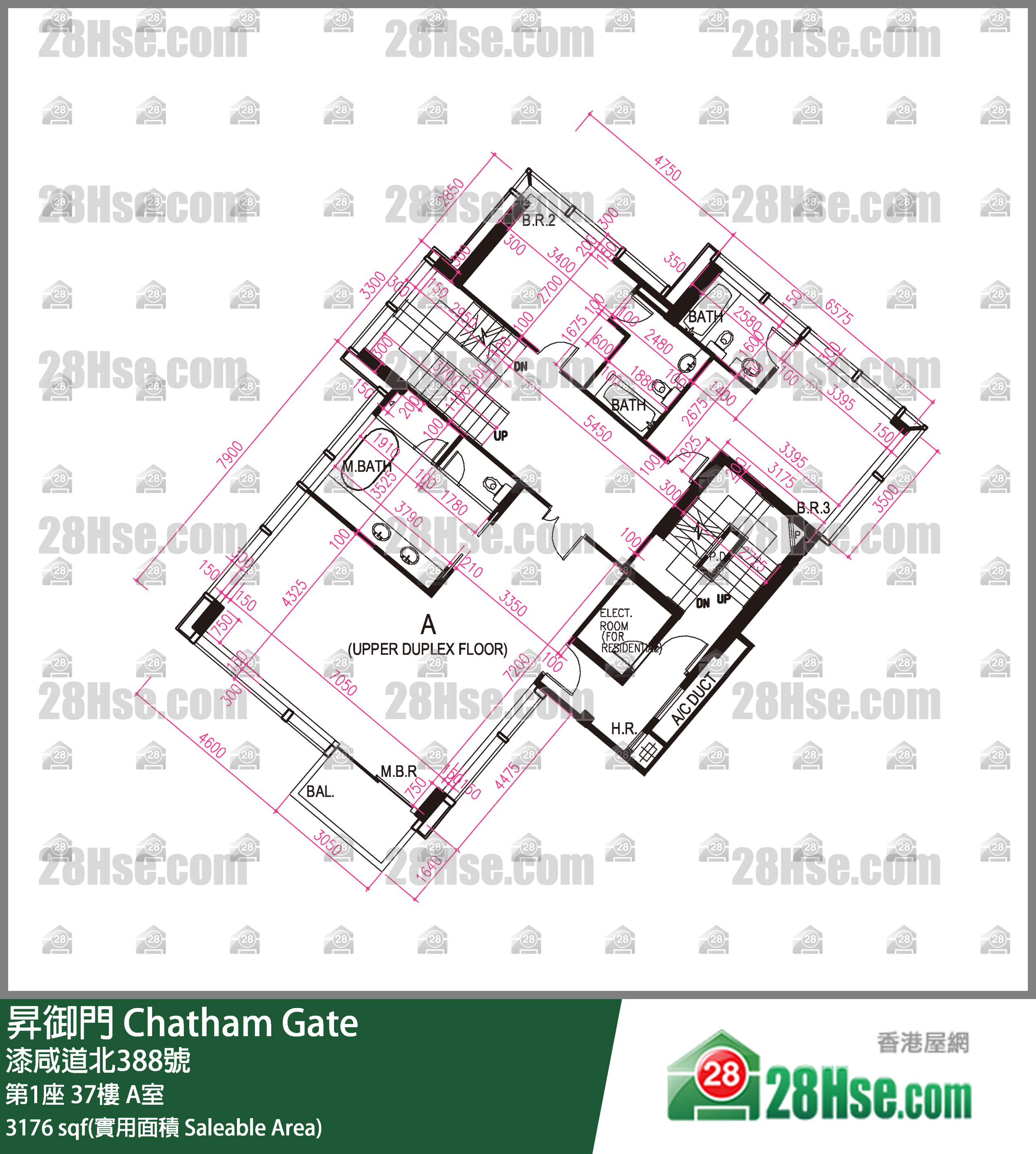 昇御門 第1座 37樓 A室 平面圖
