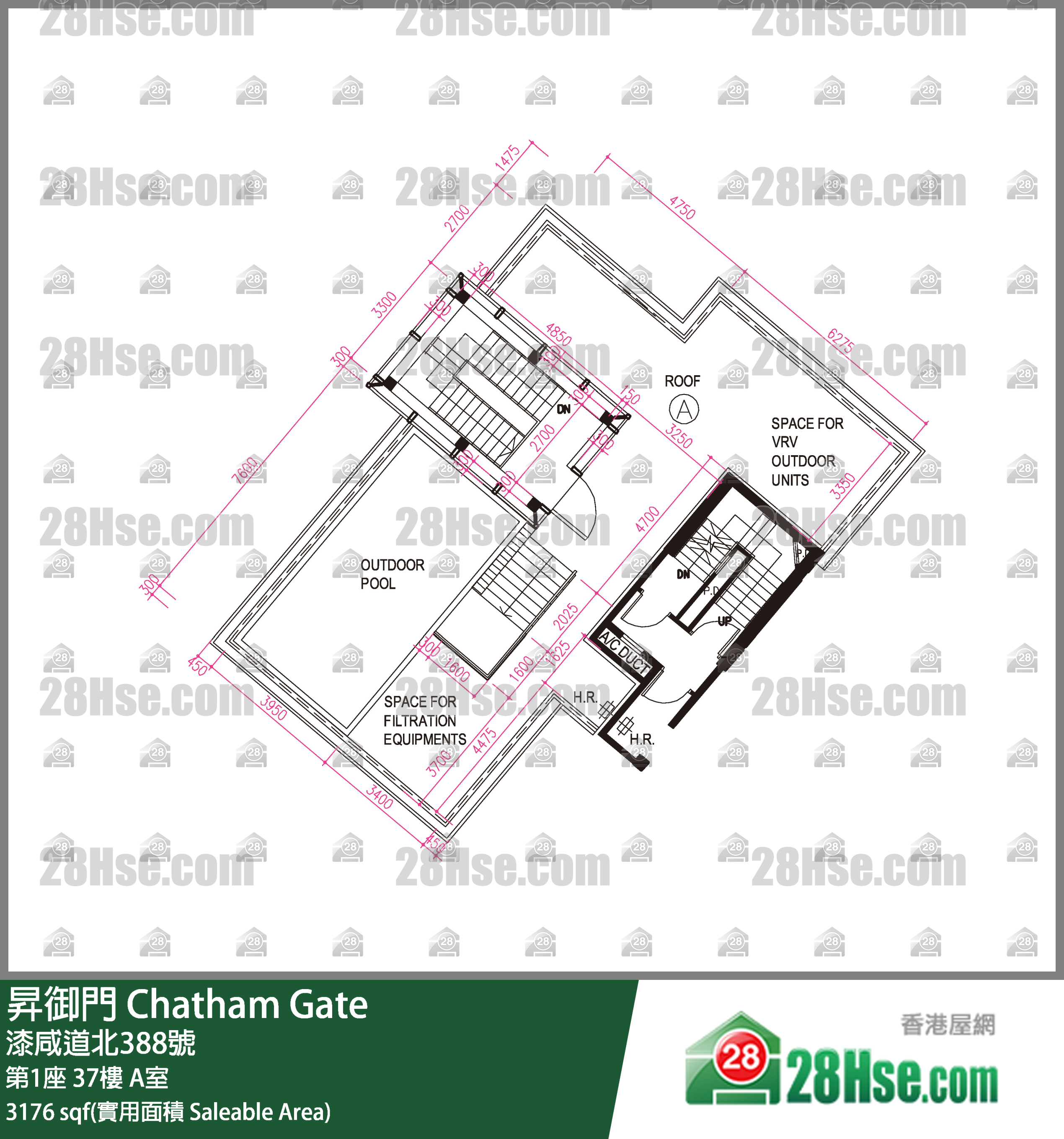 昇御門 第1座 37樓 A室 平面圖