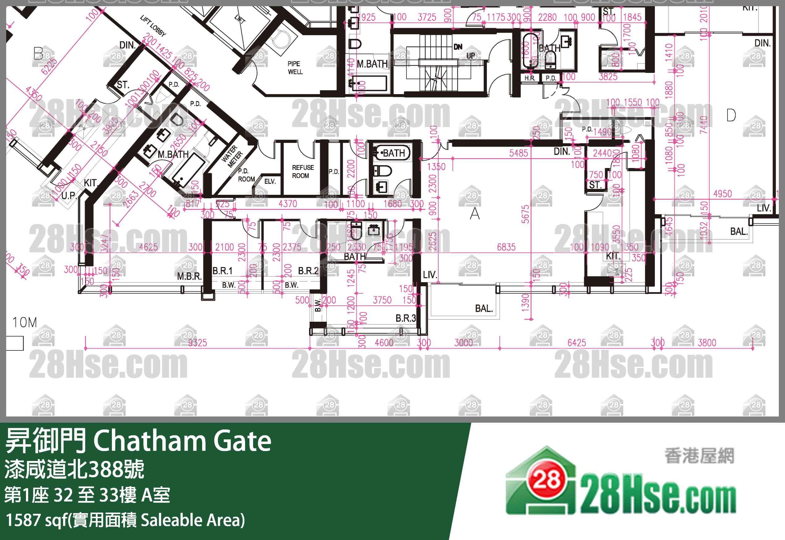 昇御門 第1座32樓 A室 平面圖