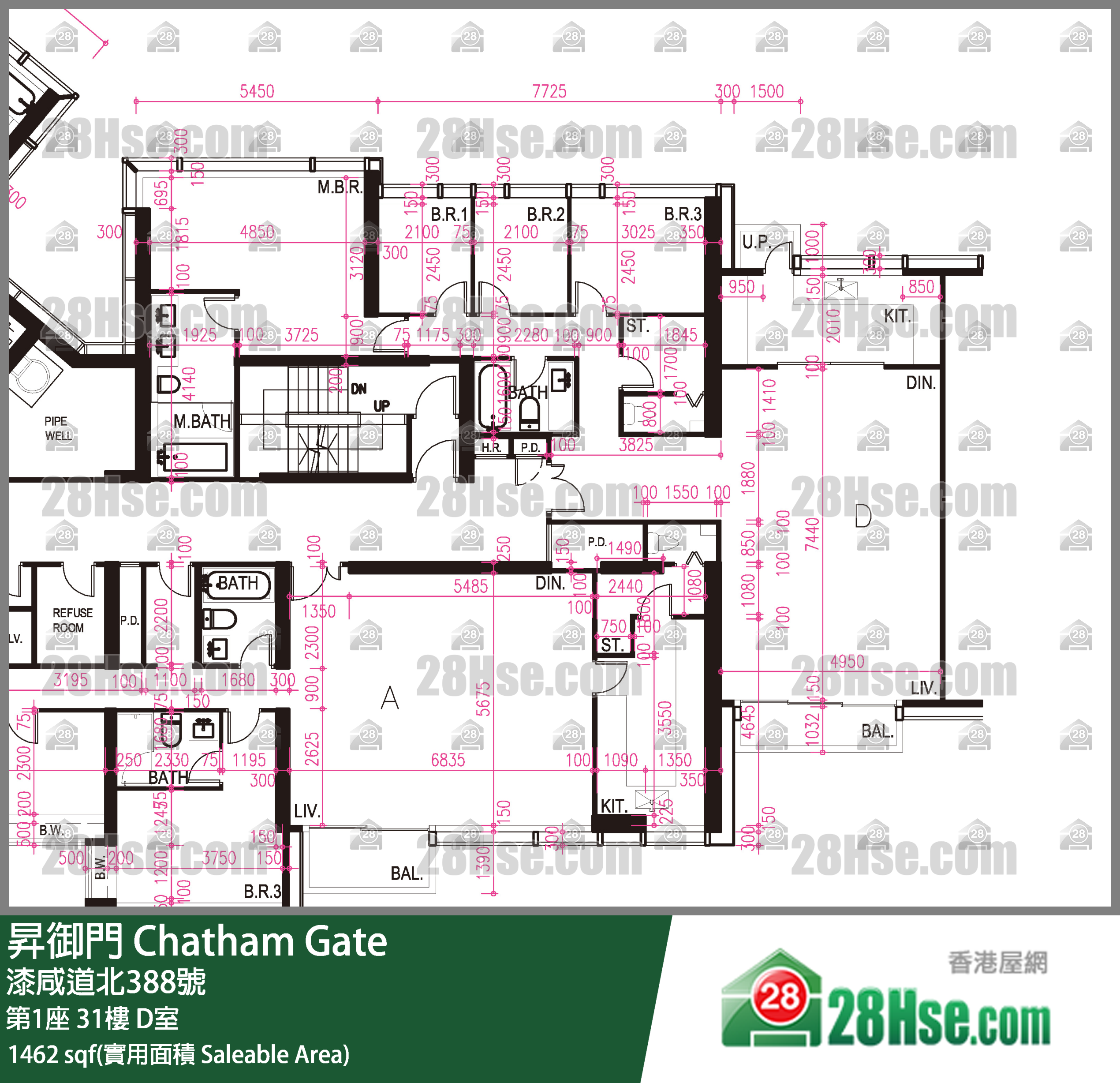 昇御門 第1座31樓 D室 平面圖