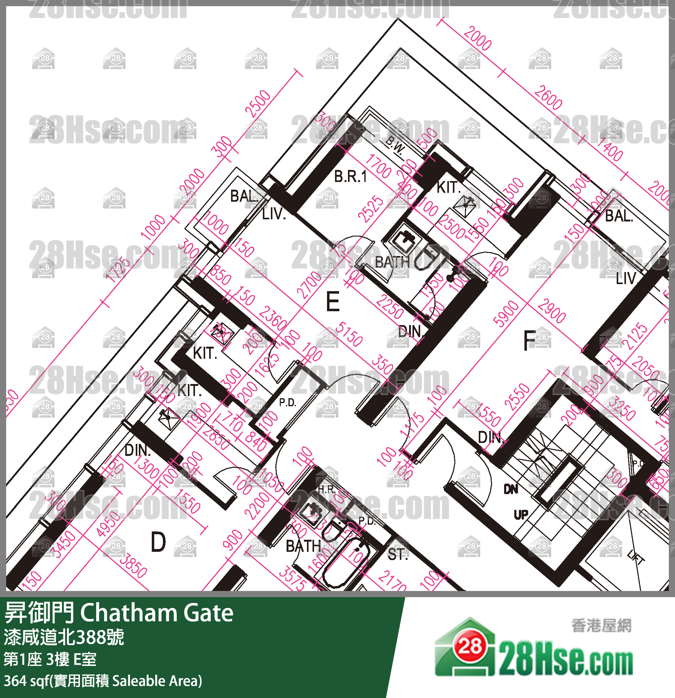 昇御門 第1座3樓 E室 平面圖