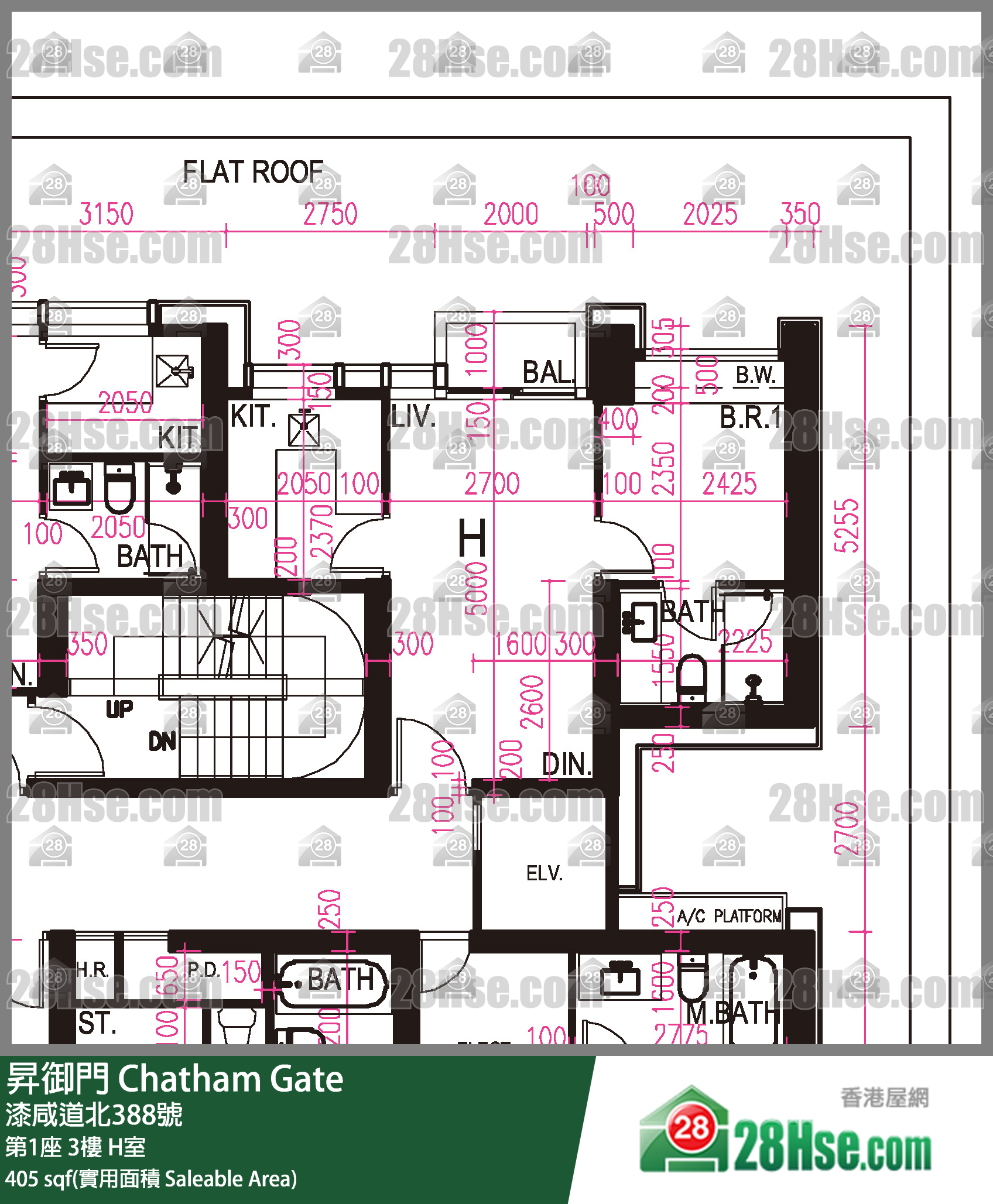 昇御門 第1座 3樓 H室 平面圖