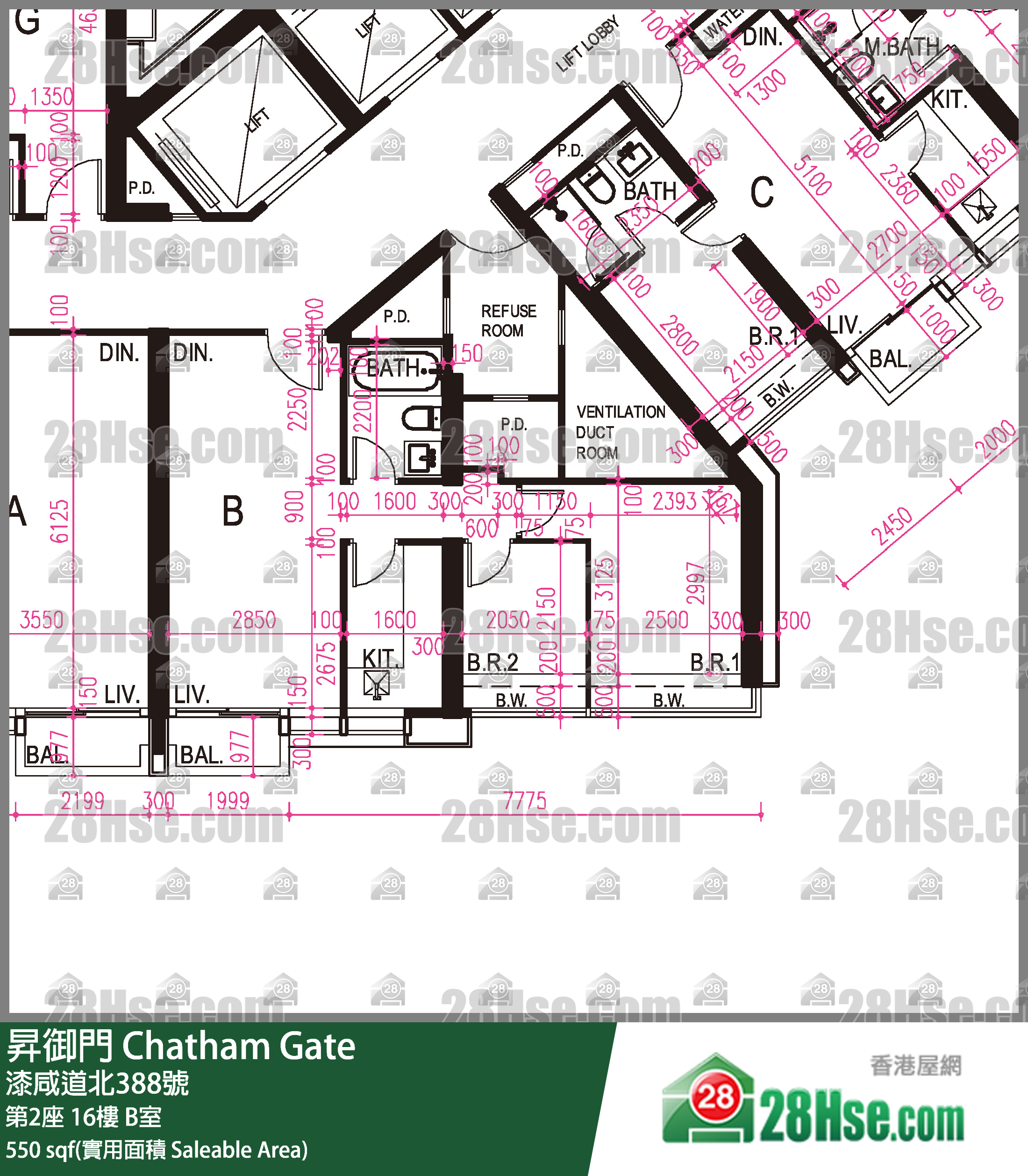Chatham Gate Unit FloorPlan (Provided by 28Hse)