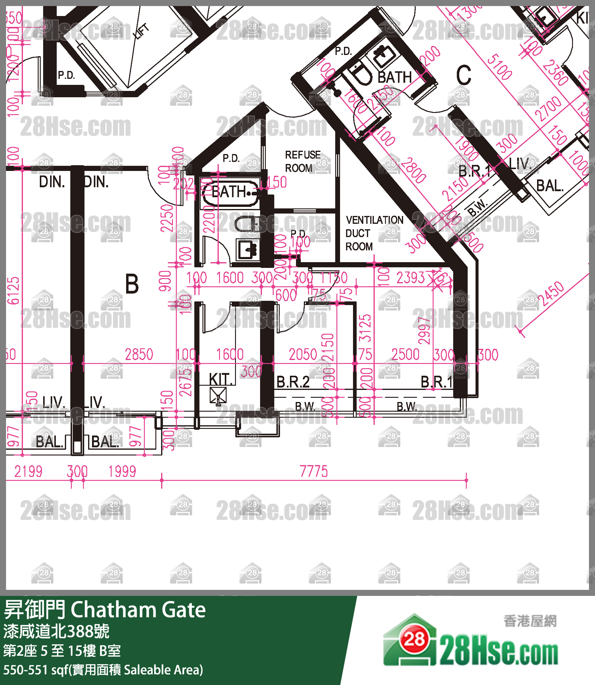 Chatham Gate Unit FloorPlan (Provided by 28Hse)